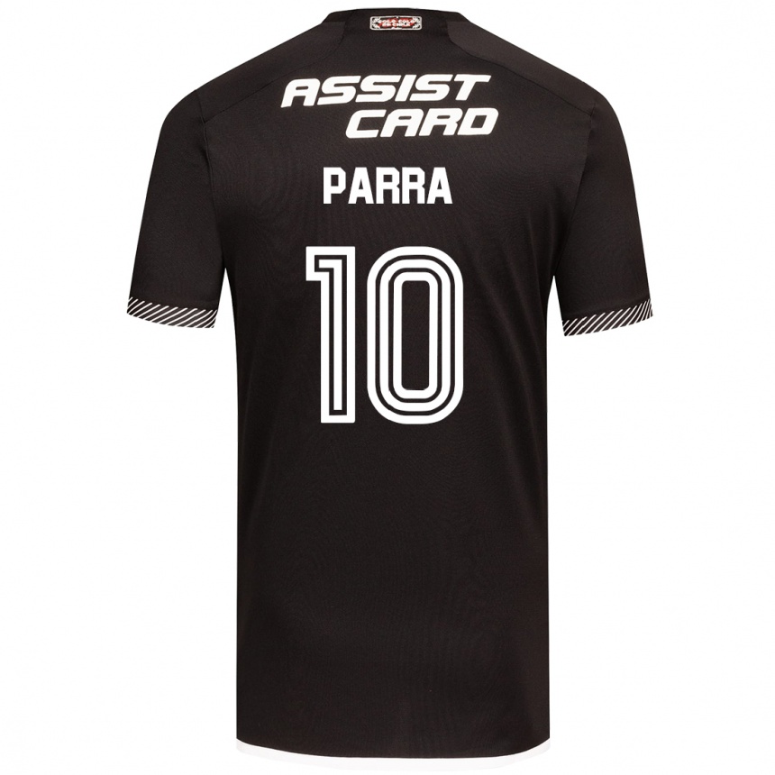 Kids Football Pablo Parra #10 Black White Away Jersey 2024/25 T-Shirt Australia