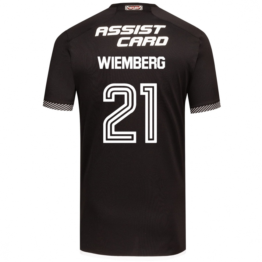 Kids Football Erick Wiemberg #21 Black White Away Jersey 2024/25 T-Shirt Australia