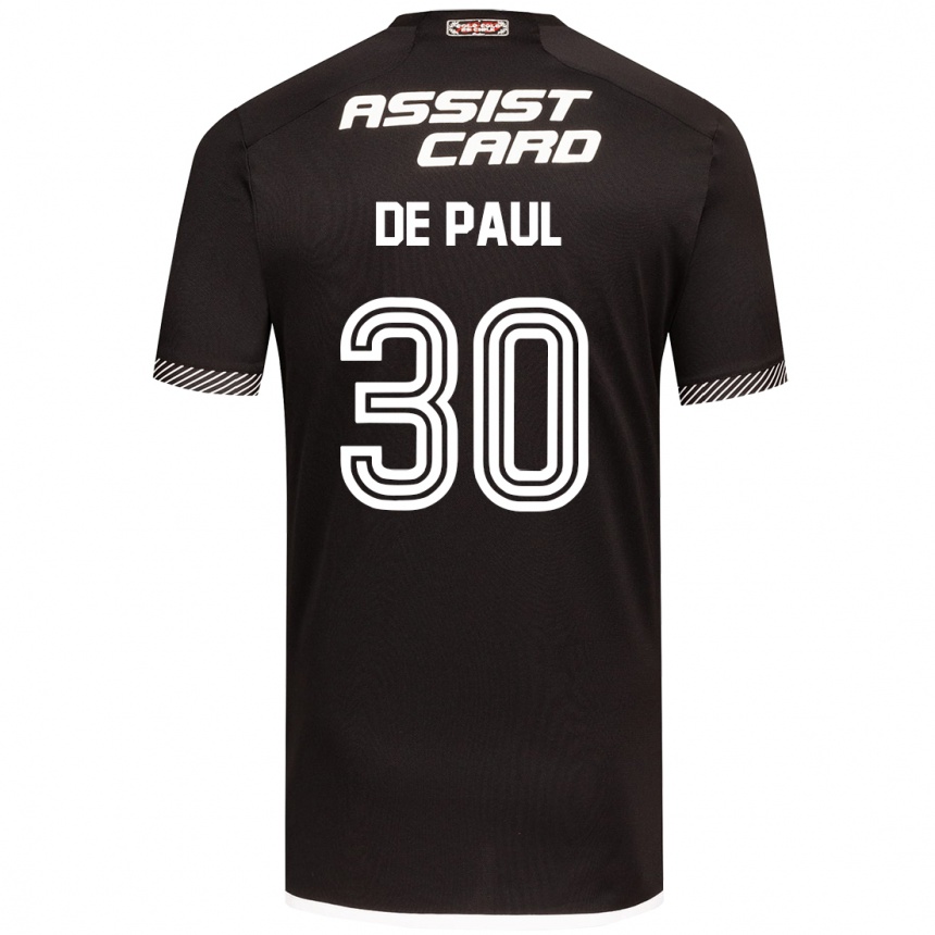 Kids Football Fernando De Paul #30 Black White Away Jersey 2024/25 T-Shirt Australia