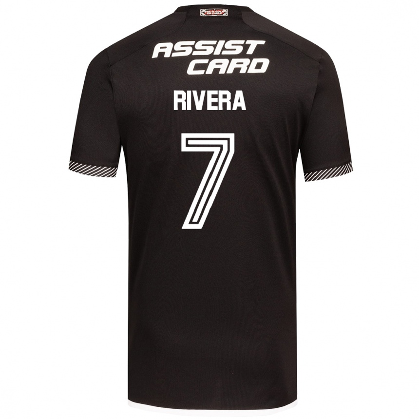 Kids Football Francisco Rivera #7 Black White Away Jersey 2024/25 T-Shirt Australia