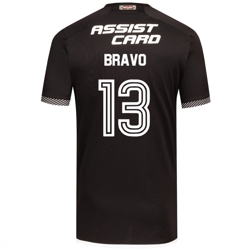 Kids Football Santiago Bravo #13 Black White Away Jersey 2024/25 T-Shirt Australia