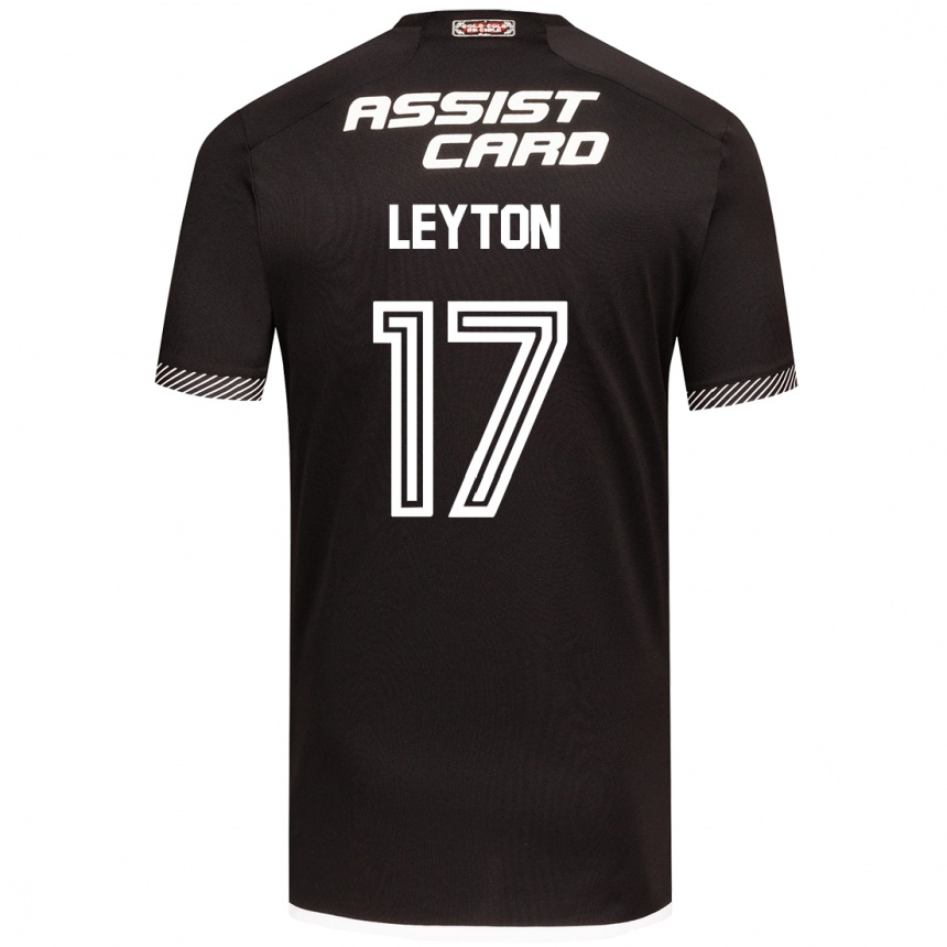 Kids Football Geraldine Leyton #17 Black White Away Jersey 2024/25 T-Shirt Australia