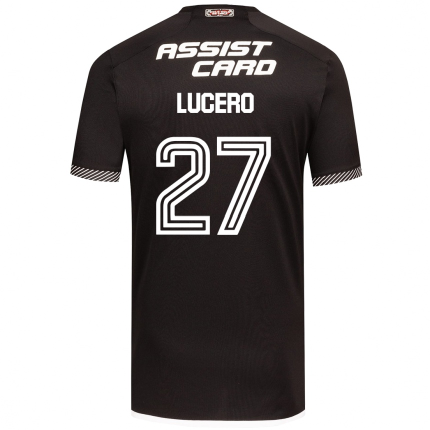 Kids Football Valentina Lucero #27 Black White Away Jersey 2024/25 T-Shirt Australia