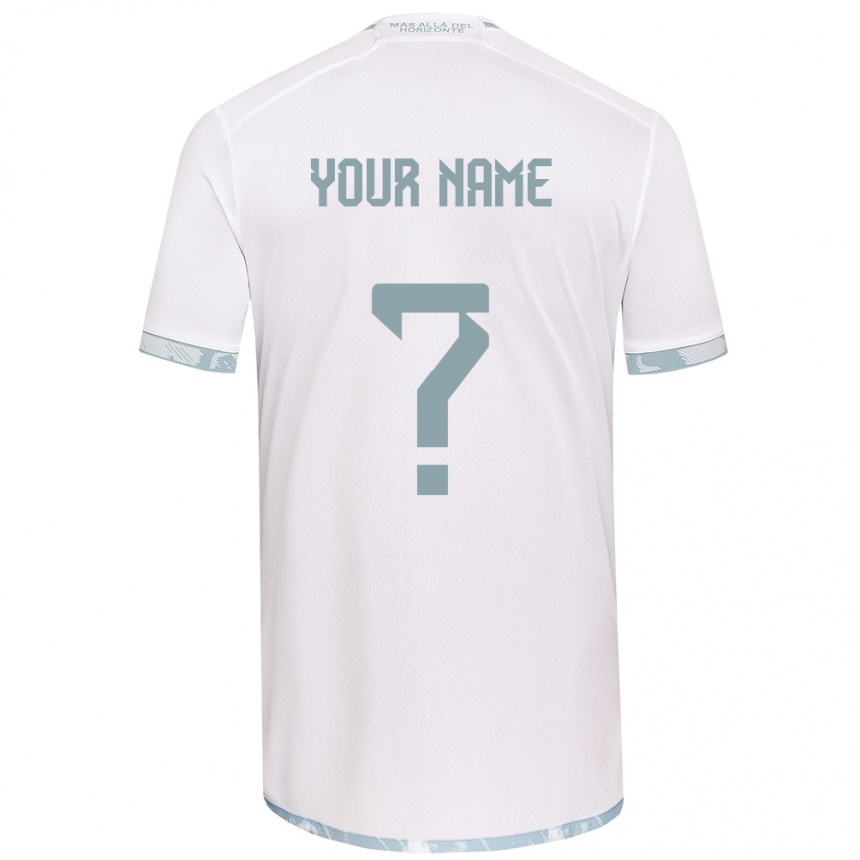 Kids Football Your Name #0 White Grey Away Jersey 2024/25 T-Shirt Australia