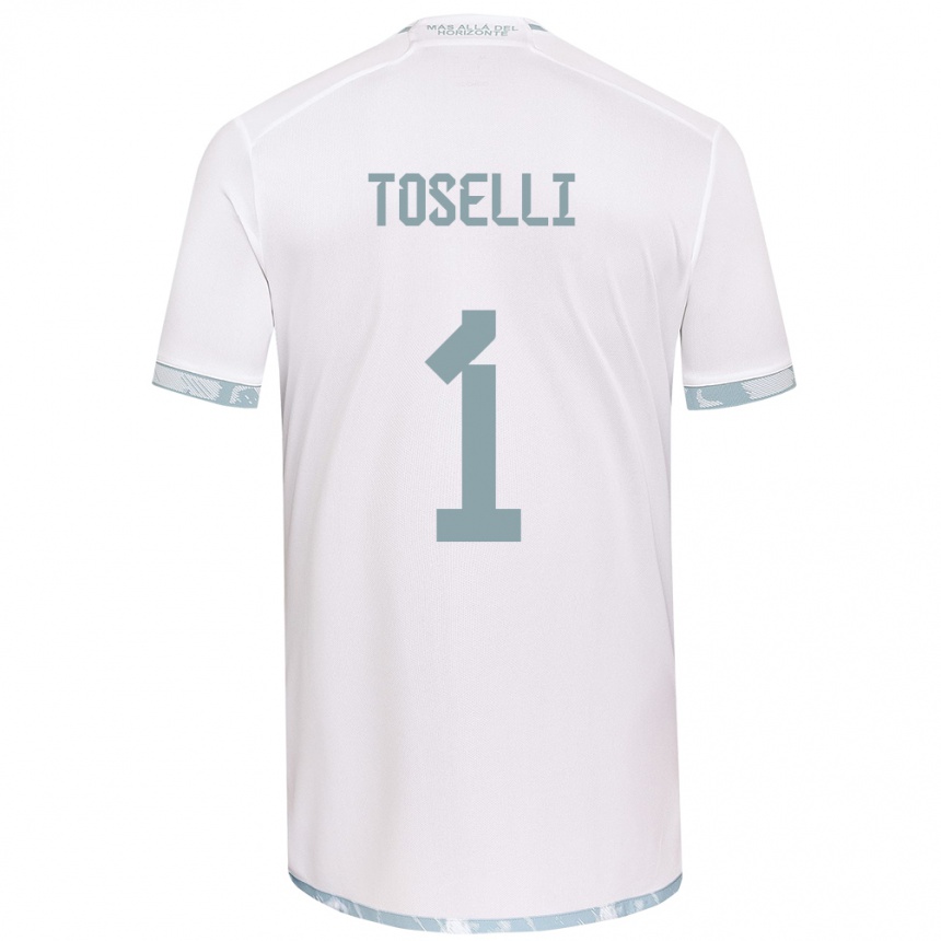 Kids Football Cristopher Toselli #1 White Grey Away Jersey 2024/25 T-Shirt Australia