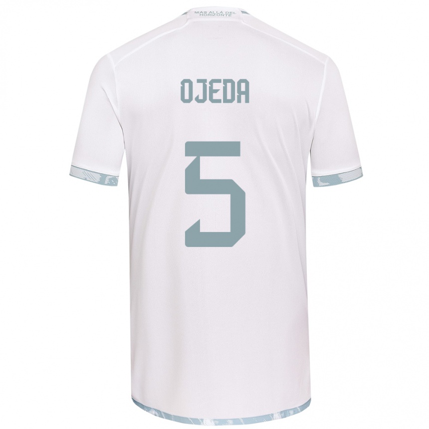 Kids Football Emmanuel Ojeda #5 White Grey Away Jersey 2024/25 T-Shirt Australia