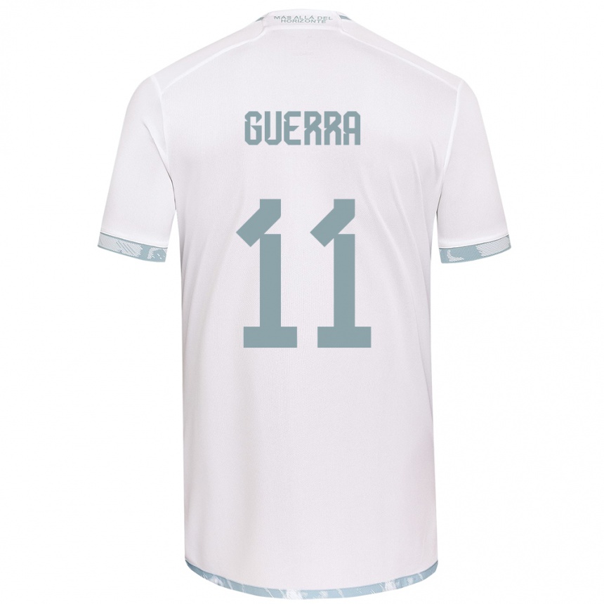 Kids Football Nicolás Guerra #11 White Grey Away Jersey 2024/25 T-Shirt Australia