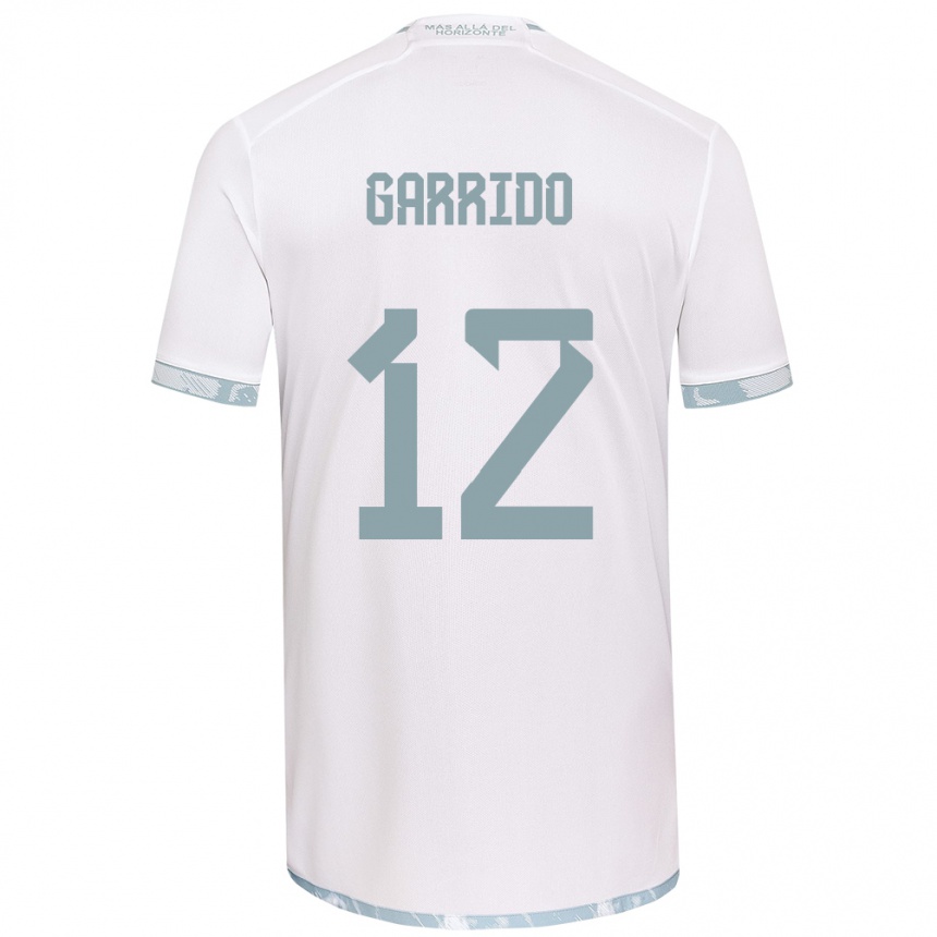 Kids Football Pedro Garrido #12 White Grey Away Jersey 2024/25 T-Shirt Australia