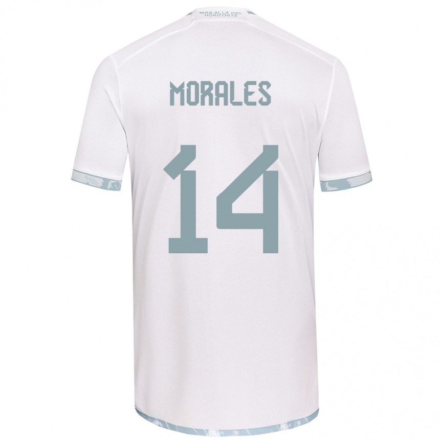 Kids Football Marcelo Morales #14 White Grey Away Jersey 2024/25 T-Shirt Australia