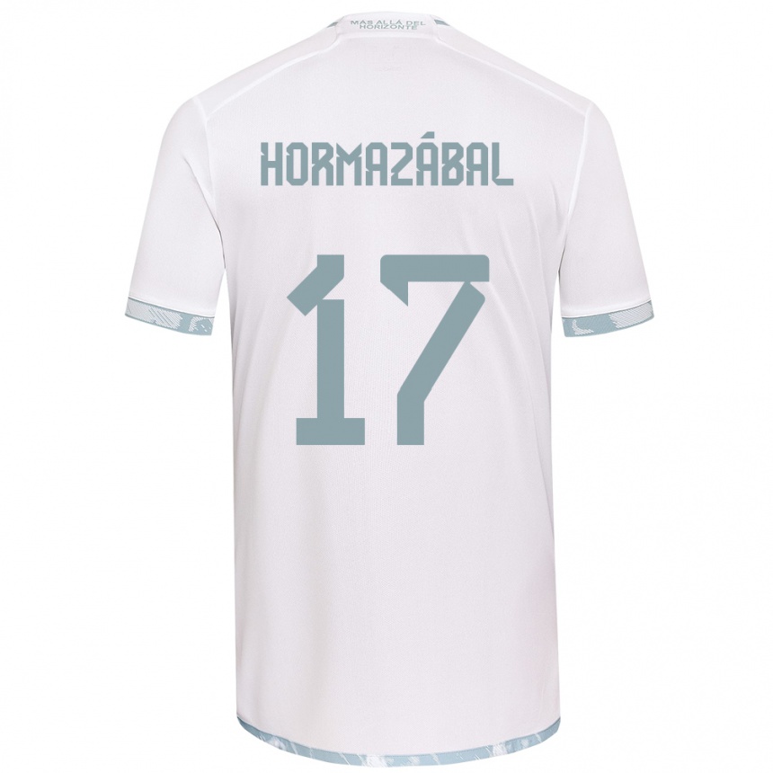 Kids Football Fabián Hormazábal #17 White Grey Away Jersey 2024/25 T-Shirt Australia