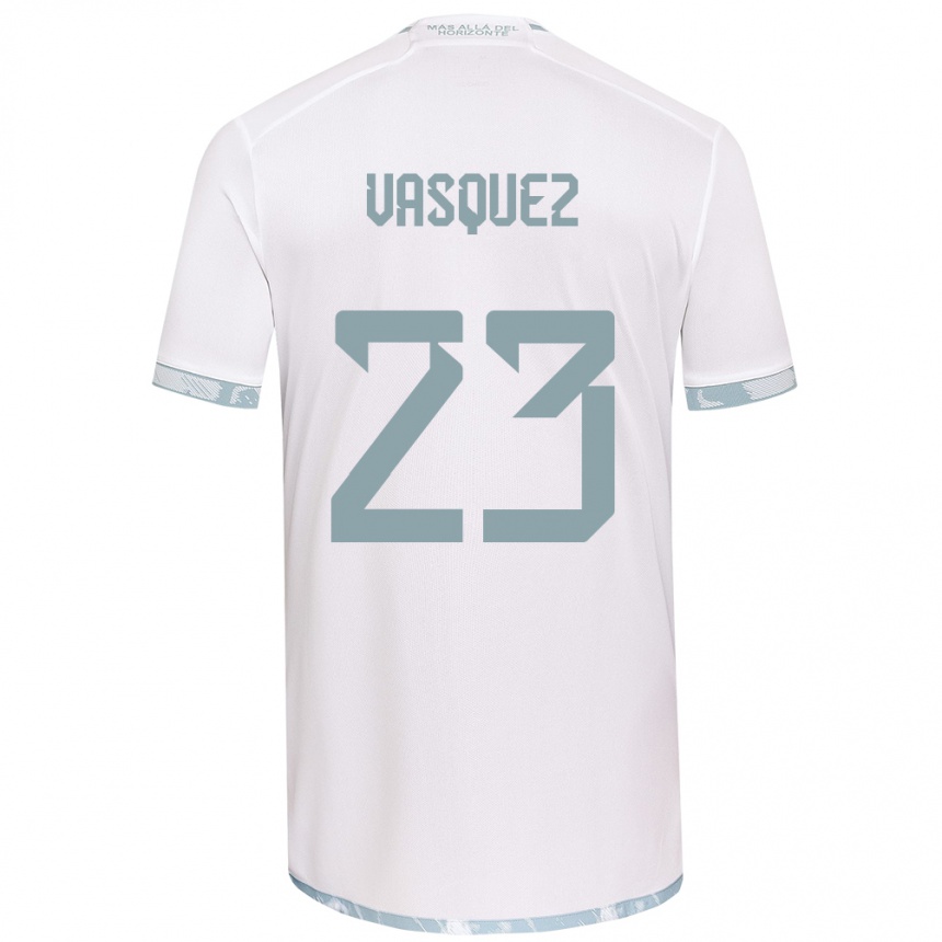 Kids Football Ignacio Vásquez #23 White Grey Away Jersey 2024/25 T-Shirt Australia