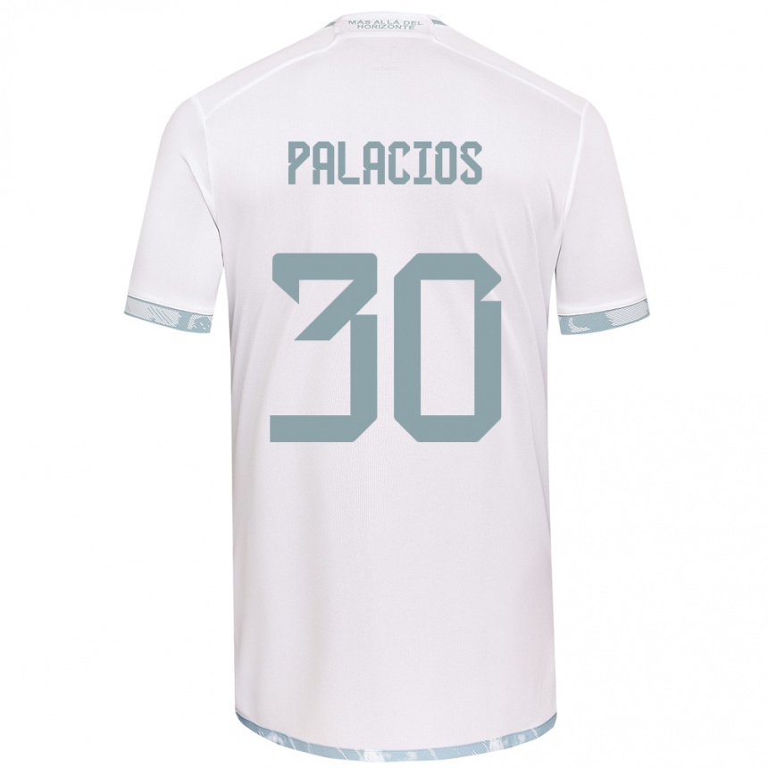 Kids Football Cristian Palacios #30 White Grey Away Jersey 2024/25 T-Shirt Australia