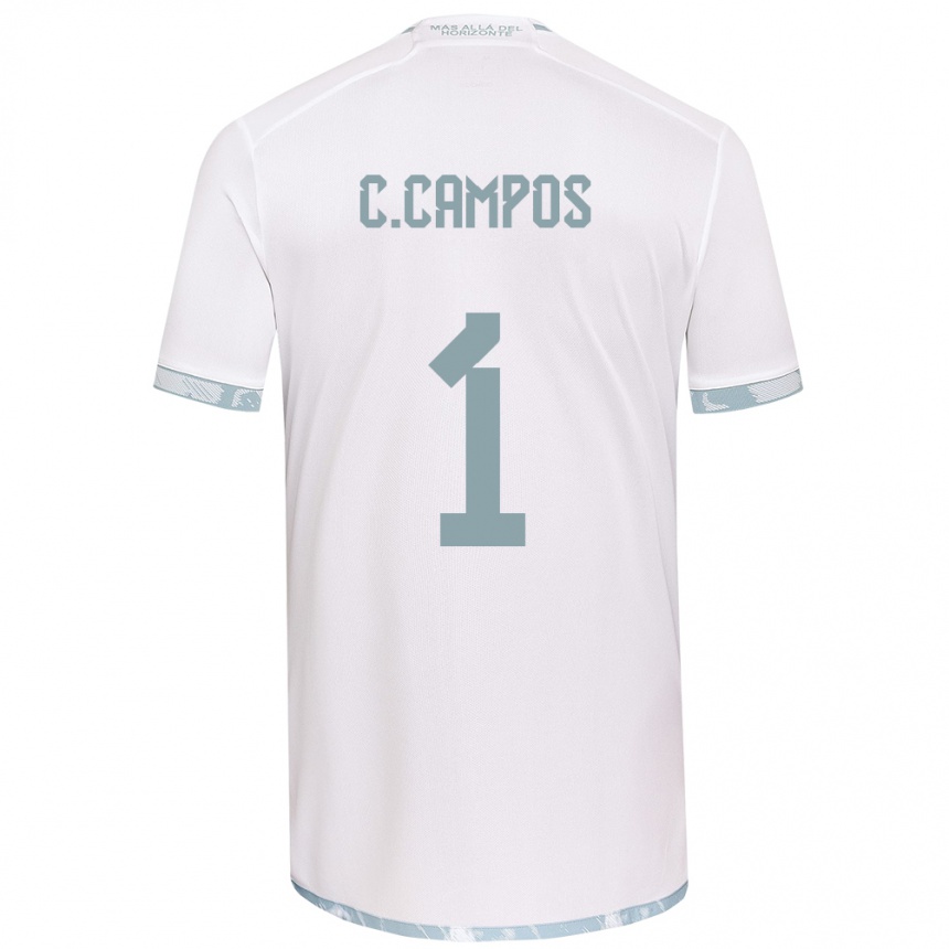 Kids Football Cristóbal Campos #1 White Grey Away Jersey 2024/25 T-Shirt Australia