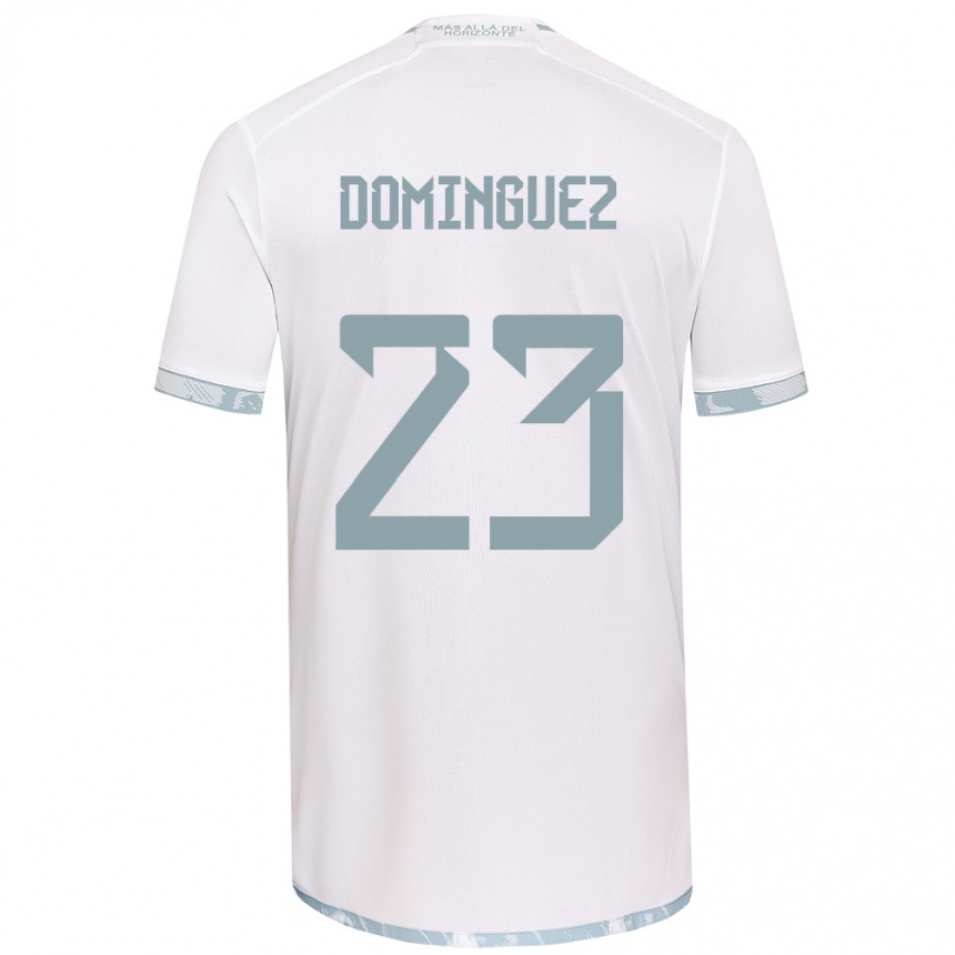 Kids Football Nery Domínguez #23 White Grey Away Jersey 2024/25 T-Shirt Australia