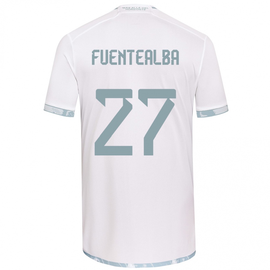 Kids Football Jeison Fuentealba #27 White Grey Away Jersey 2024/25 T-Shirt Australia