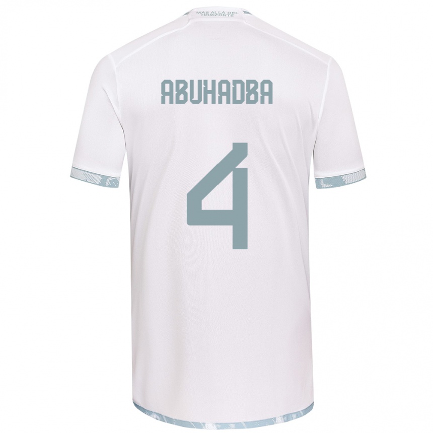 Kids Football Zacarías Abuhadba #4 White Grey Away Jersey 2024/25 T-Shirt Australia