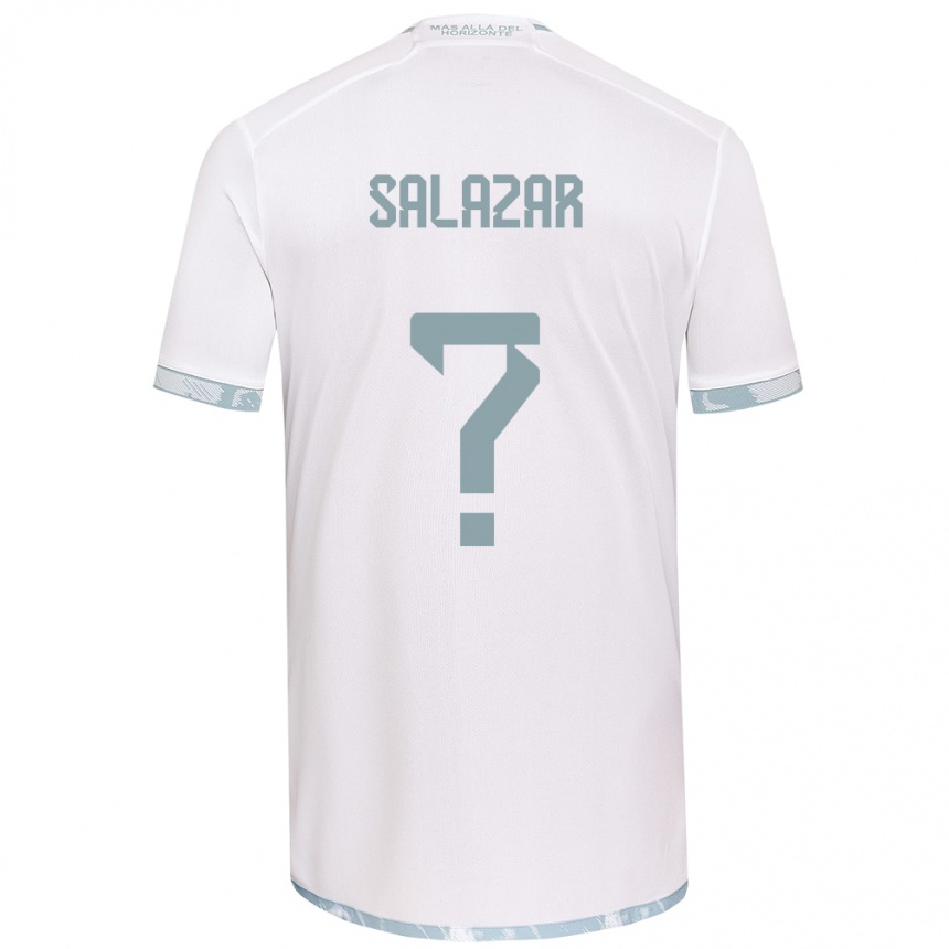 Kids Football Yahir Salazar #0 White Grey Away Jersey 2024/25 T-Shirt Australia