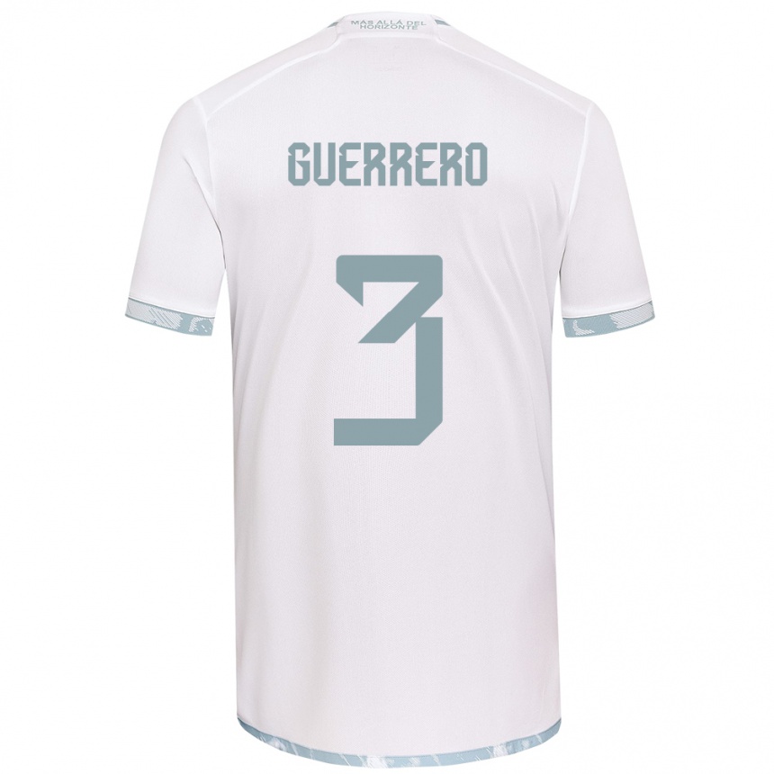 Kids Football Carla Guerrero #3 White Grey Away Jersey 2024/25 T-Shirt Australia