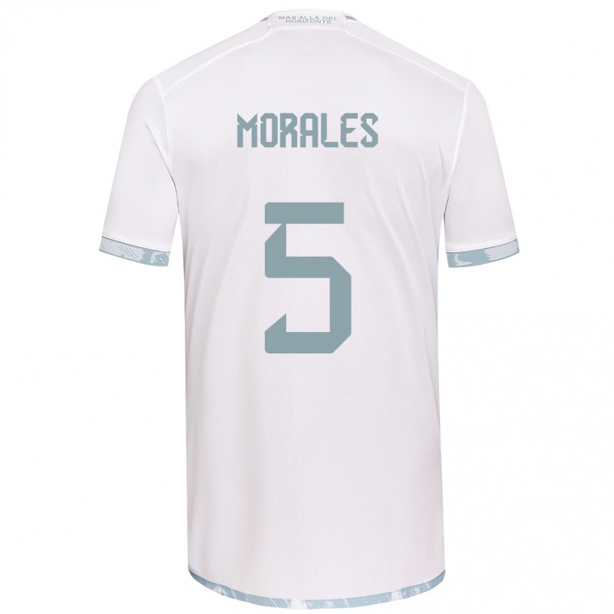 Kids Football Mariana Morales #5 White Grey Away Jersey 2024/25 T-Shirt Australia