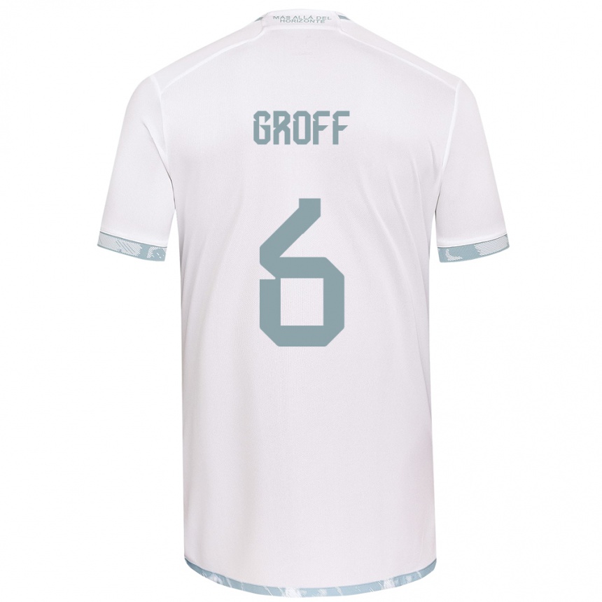 Kids Football Llanka Groff #6 White Grey Away Jersey 2024/25 T-Shirt Australia