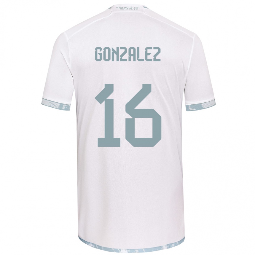 Kids Football Monserratt González #16 White Grey Away Jersey 2024/25 T-Shirt Australia