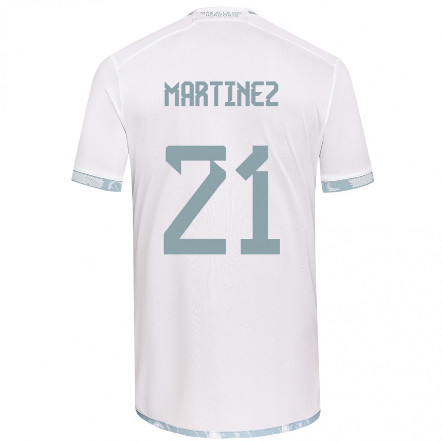 Kids Football Maria Martínez #21 White Grey Away Jersey 2024/25 T-Shirt Australia