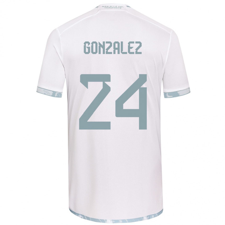 Kids Football Emma González #24 White Grey Away Jersey 2024/25 T-Shirt Australia