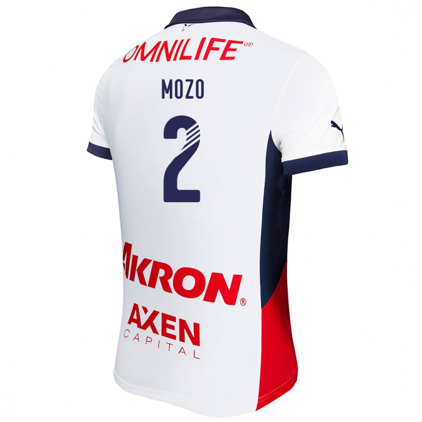 Kids Football Alan Mozo #2 White Red Blue Away Jersey 2024/25 T-Shirt Australia