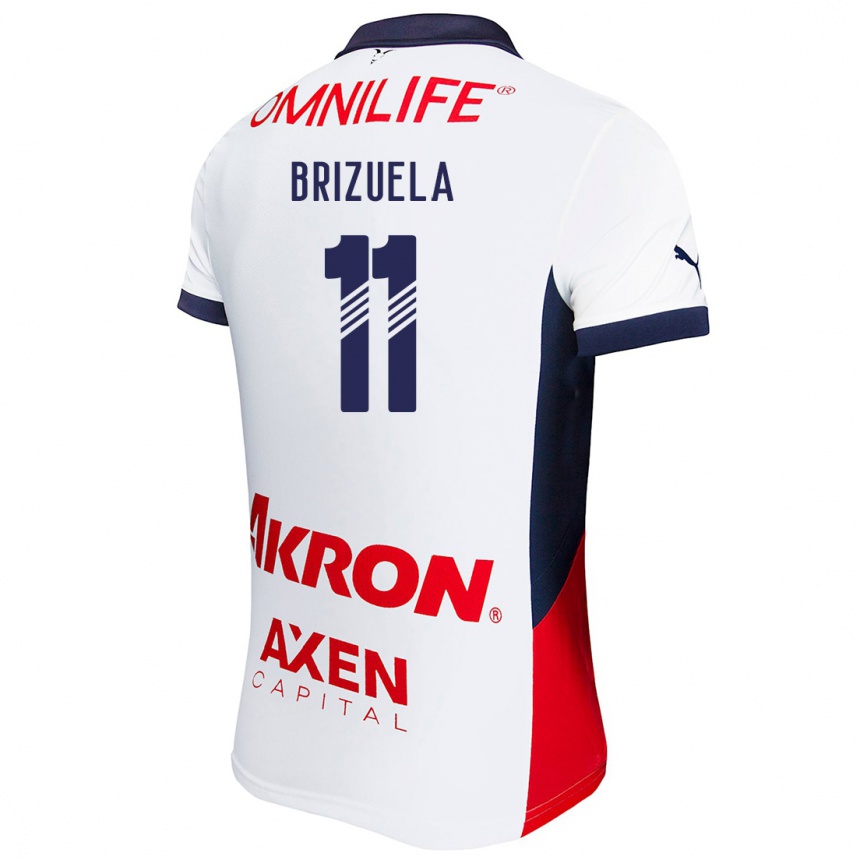 Kids Football Isaác Brizuela #11 White Red Blue Away Jersey 2024/25 T-Shirt Australia