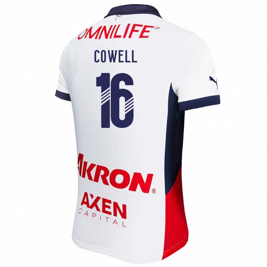 Kids Football Cade Cowell #16 White Red Blue Away Jersey 2024/25 T-Shirt Australia