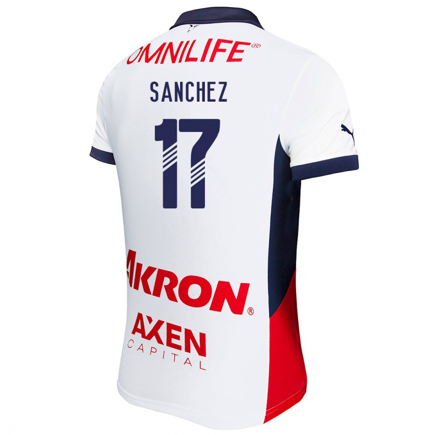 Kids Football Jesús Sánchez #17 White Red Blue Away Jersey 2024/25 T-Shirt Australia