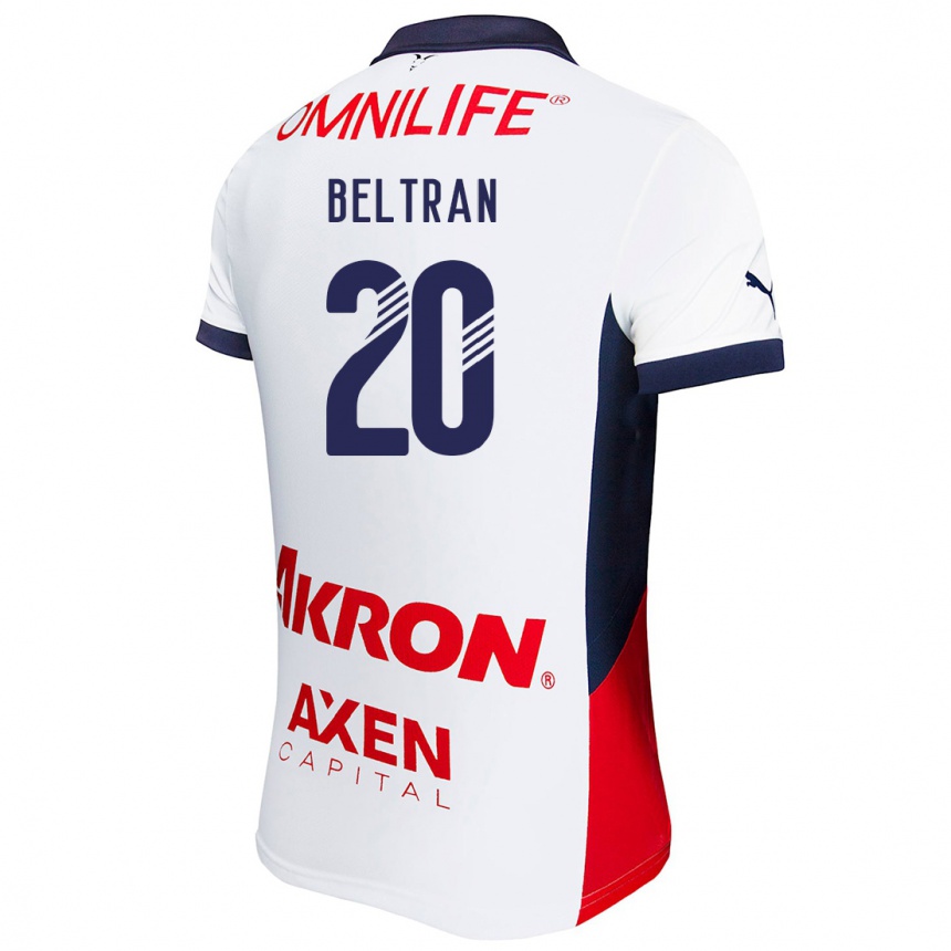 Kids Football Fernando Beltrán #20 White Red Blue Away Jersey 2024/25 T-Shirt Australia