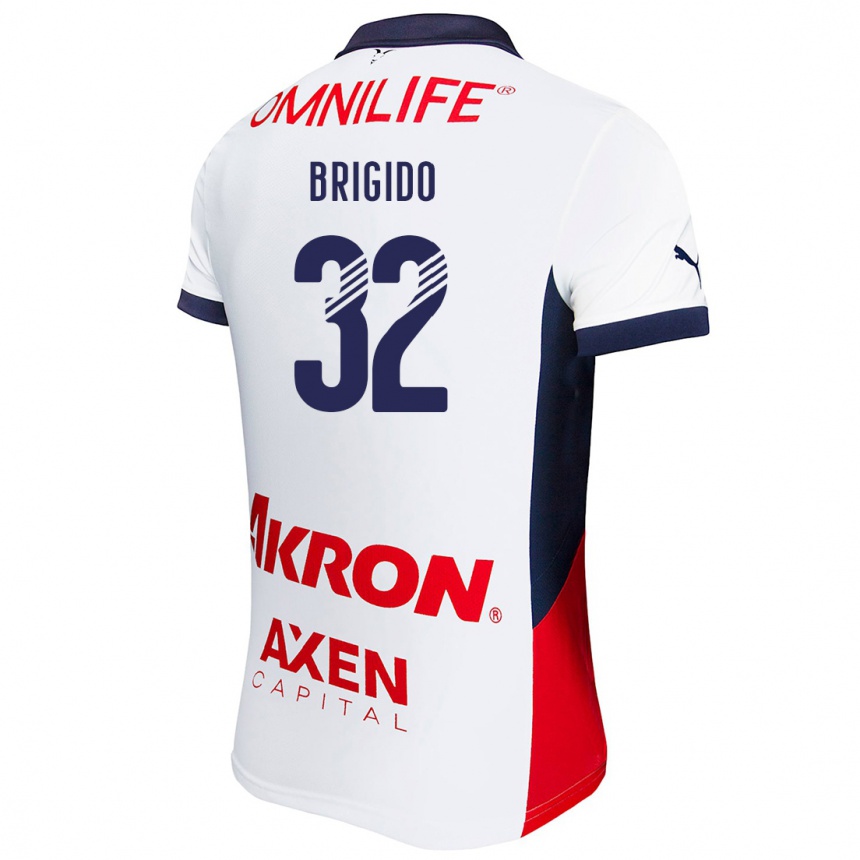 Kids Football Jesús Brígido #32 White Red Blue Away Jersey 2024/25 T-Shirt Australia