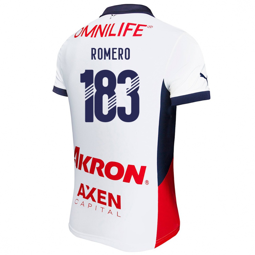 Kids Football Javen Romero #183 White Red Blue Away Jersey 2024/25 T-Shirt Australia