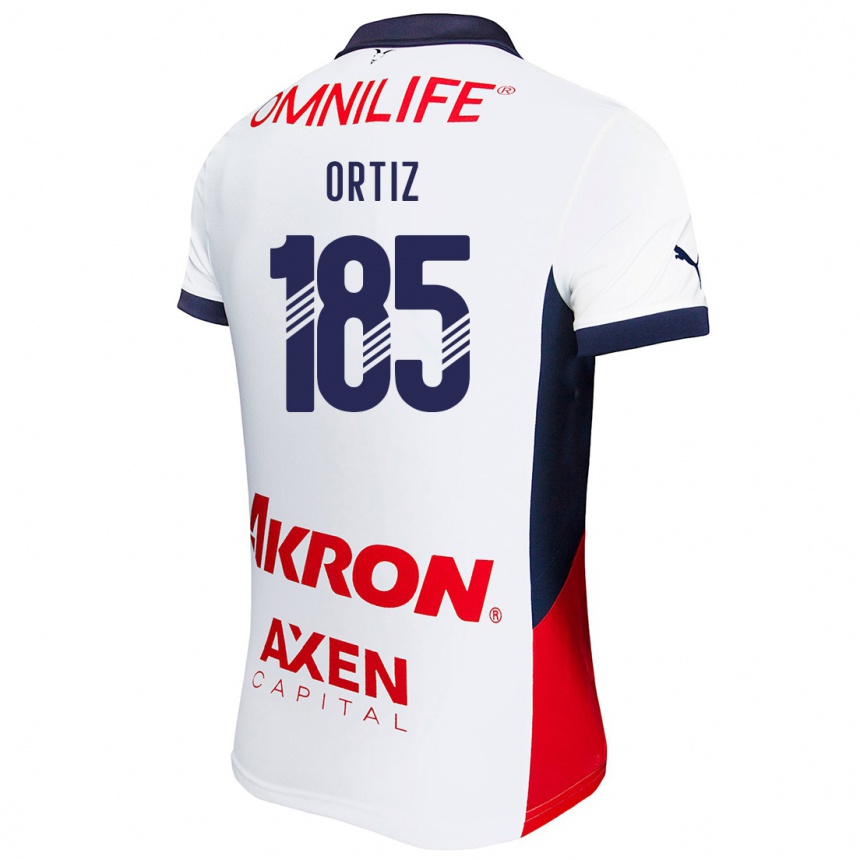 Kids Football Gibrán Ortiz #185 White Red Blue Away Jersey 2024/25 T-Shirt Australia