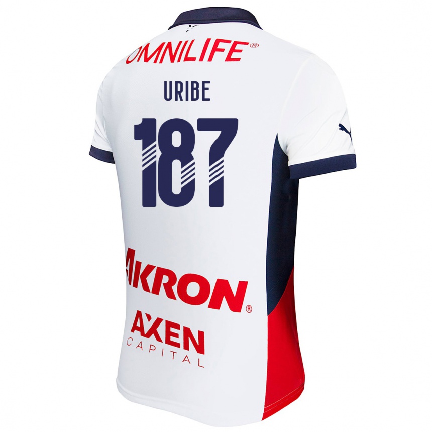 Kids Football Juan Uribe #187 White Red Blue Away Jersey 2024/25 T-Shirt Australia