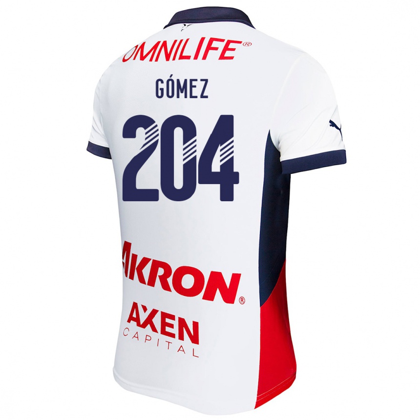 Kids Football Luis Gómez #204 White Red Blue Away Jersey 2024/25 T-Shirt Australia