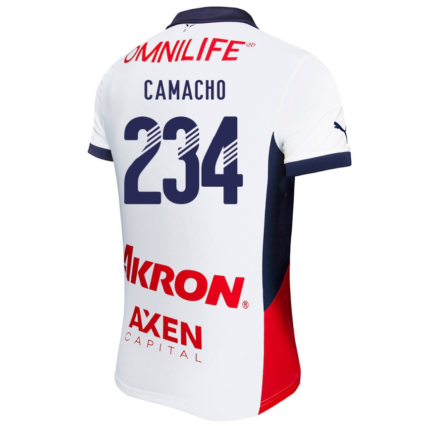 Kids Football Xandor Camacho #234 White Red Blue Away Jersey 2024/25 T-Shirt Australia