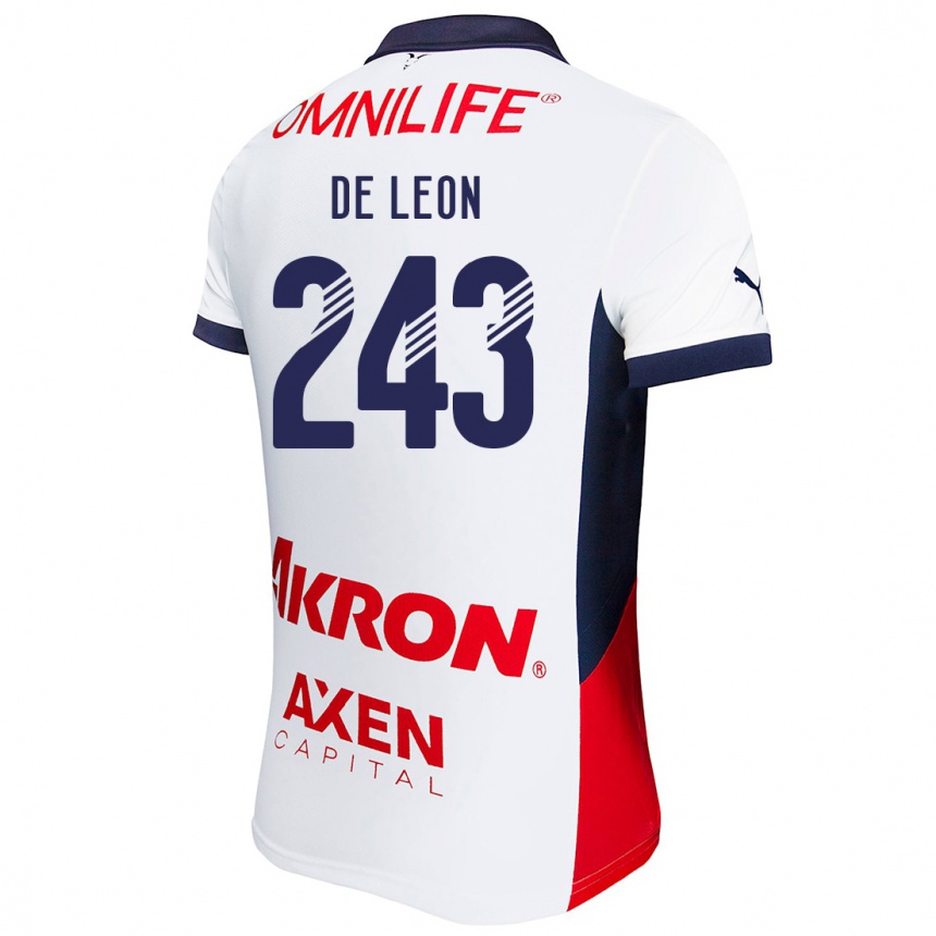 Kids Football Jared De León #243 White Red Blue Away Jersey 2024/25 T-Shirt Australia