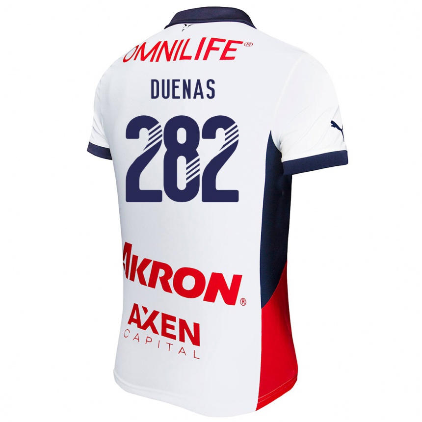 Kids Football Omar Dueñas #282 White Red Blue Away Jersey 2024/25 T-Shirt Australia