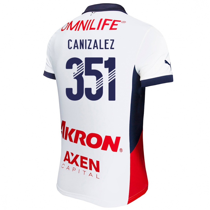 Kids Football Djorkaeff Canizalez #351 White Red Blue Away Jersey 2024/25 T-Shirt Australia