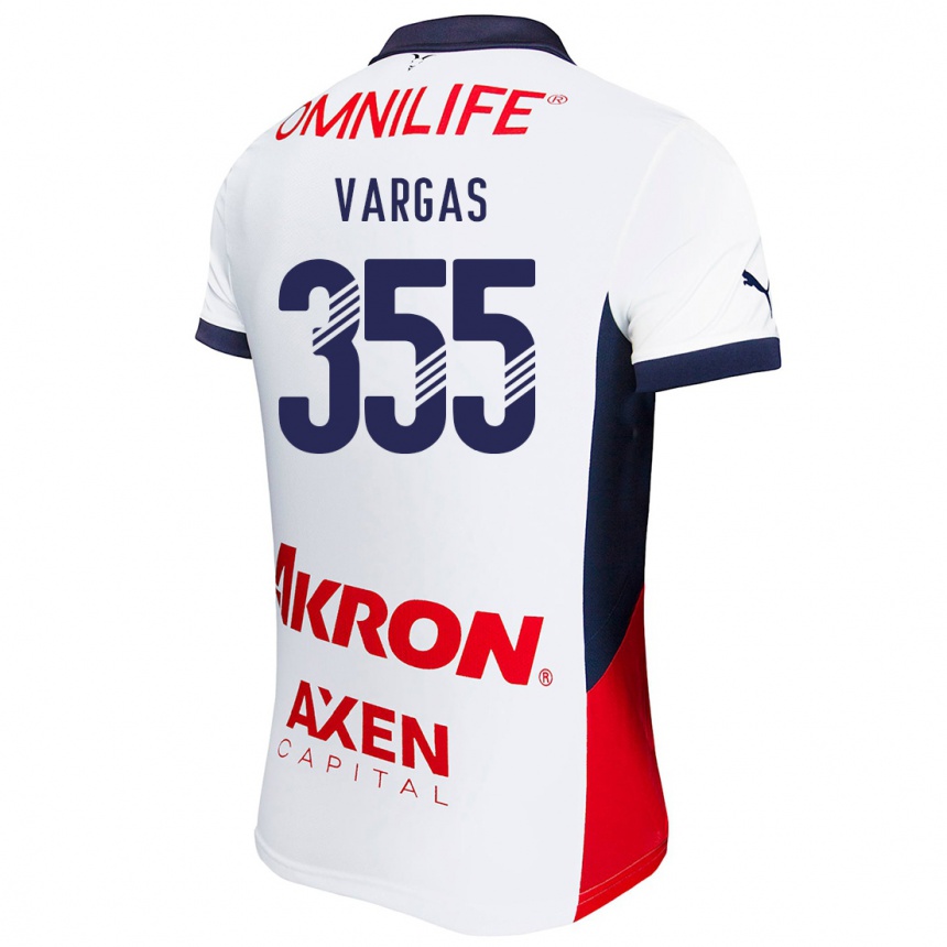 Kids Football Edgar Vargas #355 White Red Blue Away Jersey 2024/25 T-Shirt Australia