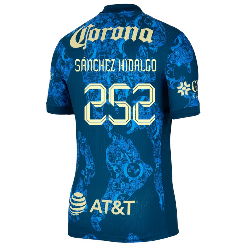 Kids Football Horacio Sánchez Hidalgo #252 Blue Yellow Away Jersey 2024/25 T-Shirt Australia