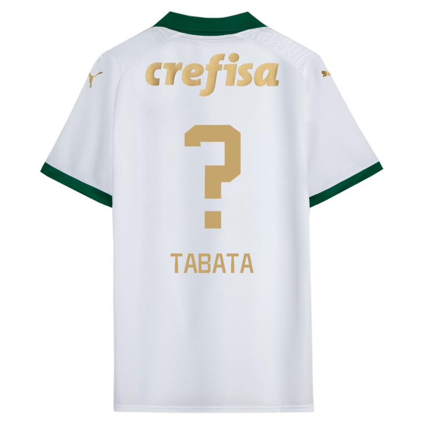 Kids Football Bruno Tabata #0 White Green Away Jersey 2024/25 T-Shirt Australia