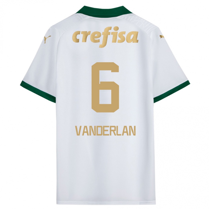 Kids Football Vanderlan #6 White Green Away Jersey 2024/25 T-Shirt Australia