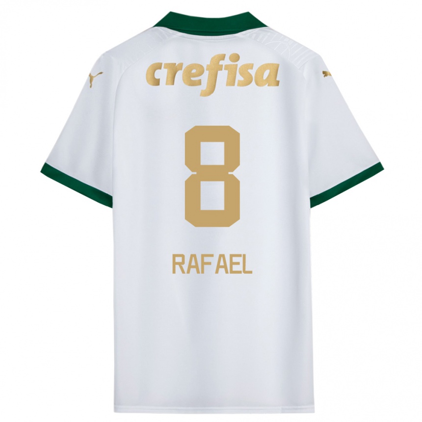 Kids Football Zé Rafael #8 White Green Away Jersey 2024/25 T-Shirt Australia