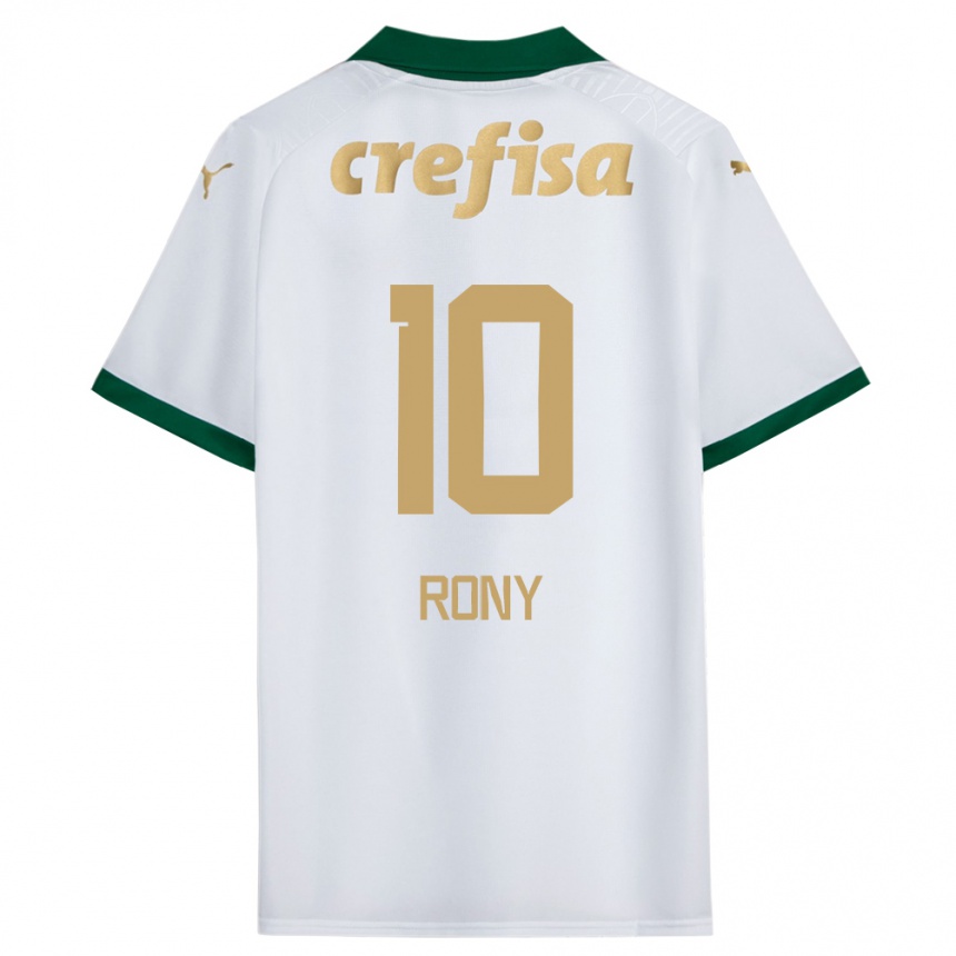 Kids Football Rony #10 White Green Away Jersey 2024/25 T-Shirt Australia