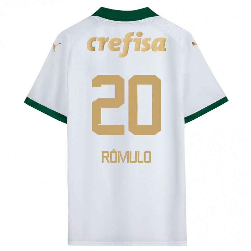 Kids Football Rômulo #20 White Green Away Jersey 2024/25 T-Shirt Australia