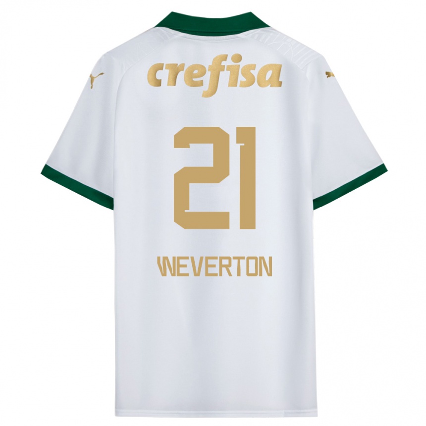 Kids Football Weverton #21 White Green Away Jersey 2024/25 T-Shirt Australia