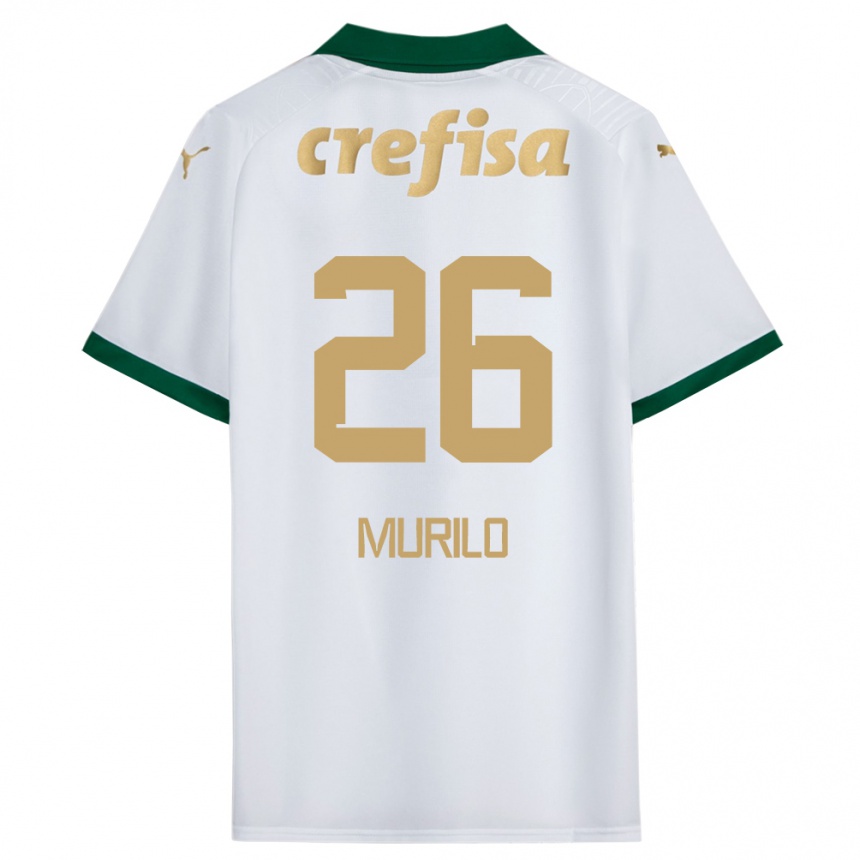 Kids Football Murilo #26 White Green Away Jersey 2024/25 T-Shirt Australia